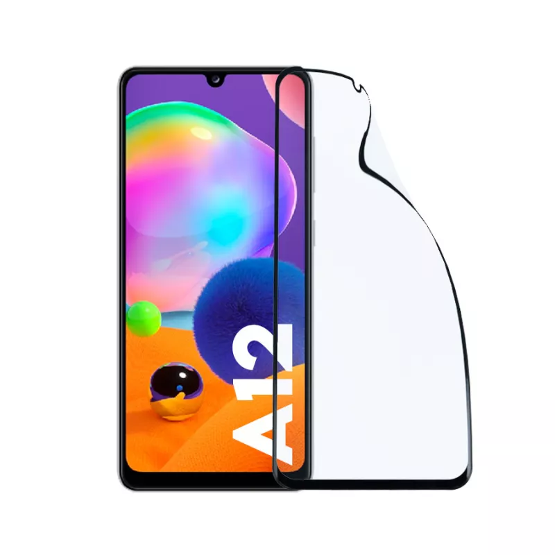 Cristal Templado Completo Irrompible para Samsung Galaxy A12. Cristal Templado Completo Irrompible para Samsung Galaxy A12.