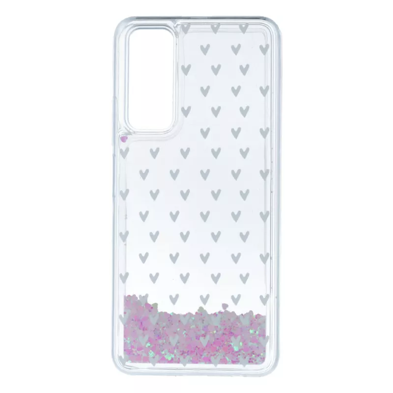 Funda Líquida Corazones para Huawei P Smart 2021 Funda Líquida Corazones para Huawei P Smart 2021